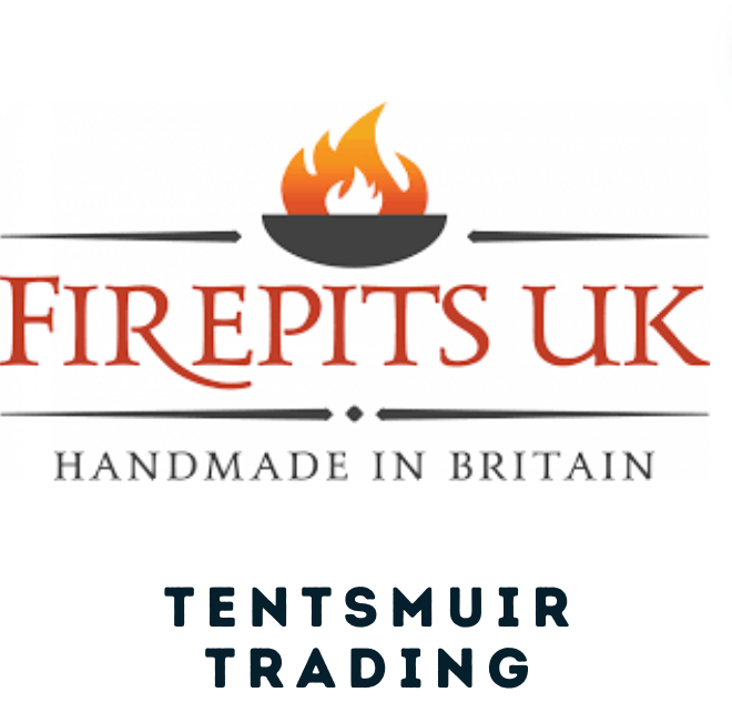 Firepits uk brand logo for colelction page with tentsmuir trading overlay