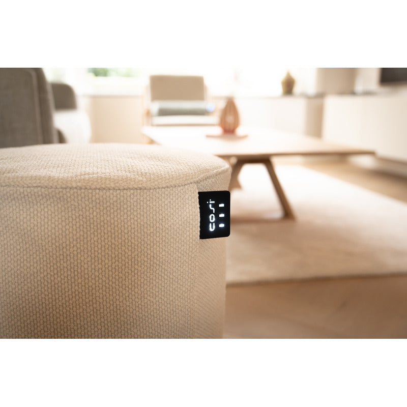 18-555-GRCosipouf Heated Comfort Tall Round 45x45cm high teddy sitting room close up
