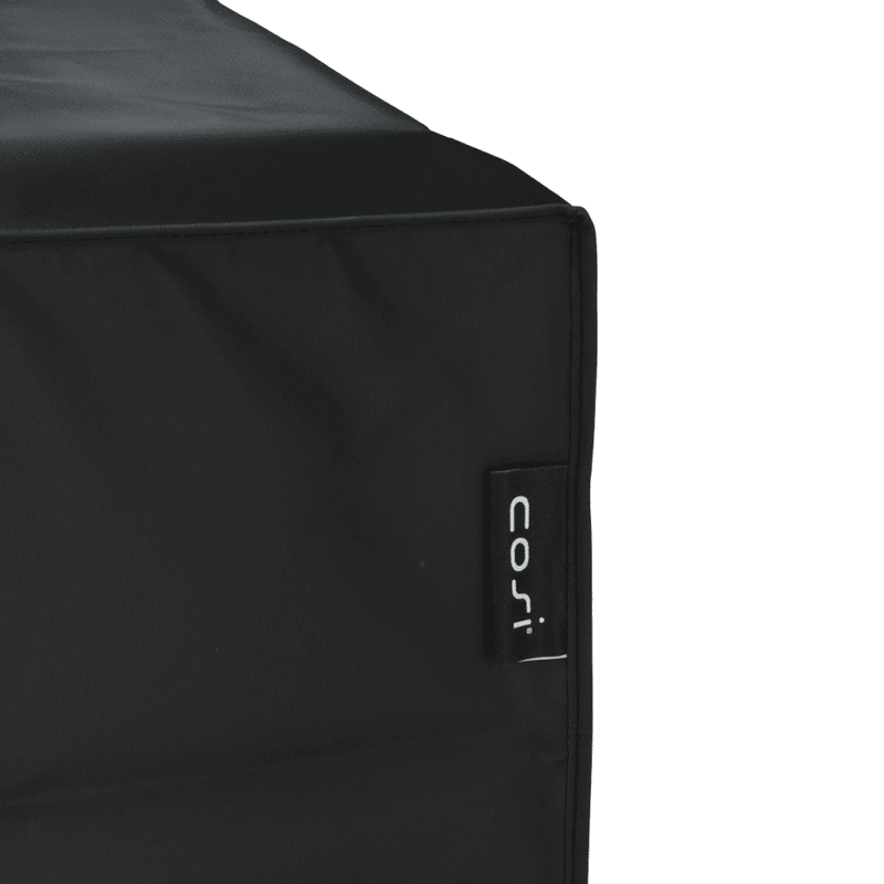 Cosiloft 100 Lounge All Weather Protection Cover close up of corner and logo