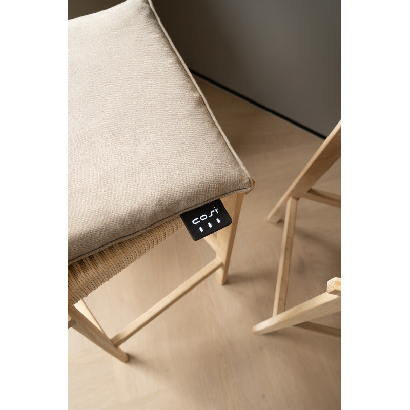 Cosipillow Heated Seat Small Natural on chair close up