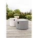 Cosipouf Heated Comfort Grey Low Round 60x38cm high on decking