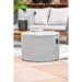 Cosipouf Heated Comfort Grey Low Round 60x38cm high on tiles