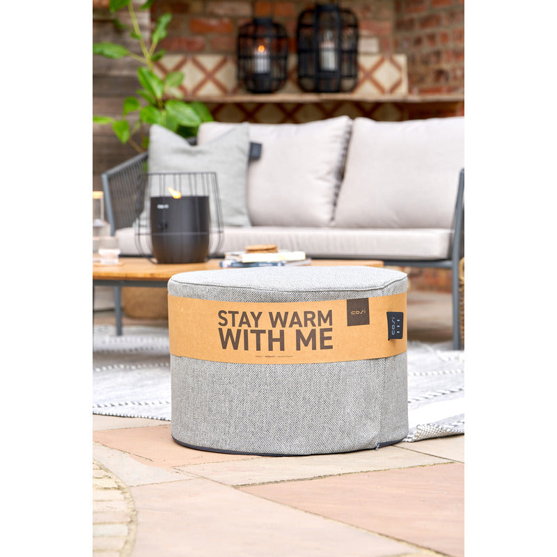 Cosipouf Heated Comfort Grey Low Round 60x38cm high stay warm