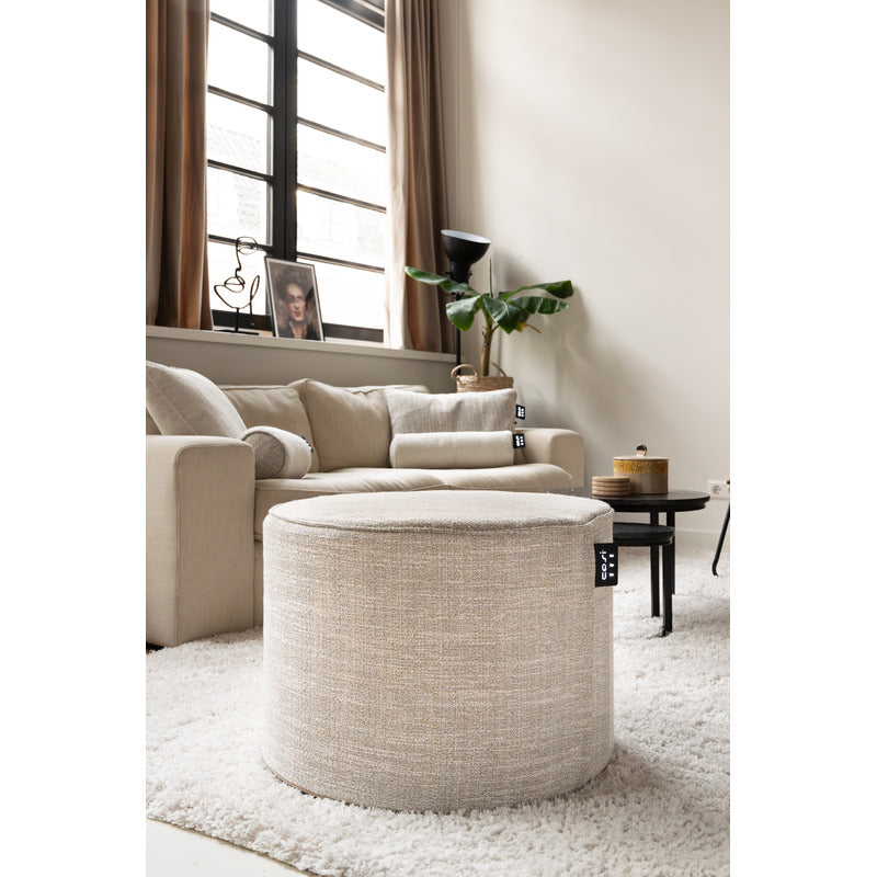 Cosipouf Heated Comfort Natural Low Round 60x38cm high on rug