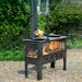 firepits uk large outdoor wood burner bbq side view