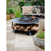 Firepits UK Flat Ring of Logs 120 with Swing Arm BBQ Rack with swing arm BBQ rack
