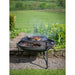 Firepits UK Plain Jane with Swing Arm BBQ Rack Fire Pit Collection with steak cooking