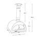 Igneus classico Wood-Fired Pizza Oven dimensions