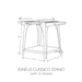 Igneus classico Wood-Fired Pizza Oven stand 2 shelf dimensions