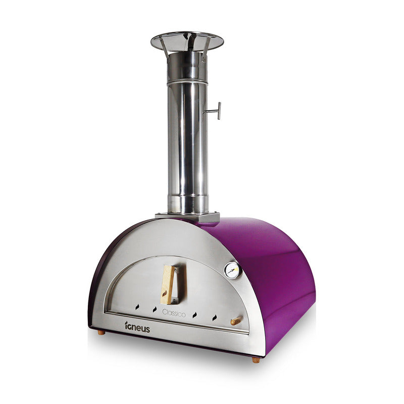Igneus Classico Wood-Fired Pizza Oven aubergine 