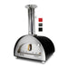 Igneus Pro 600 wood-fired pizza oven black door on