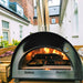 Igneus Pro 600 wood-fired pizza oven front view cooking meat