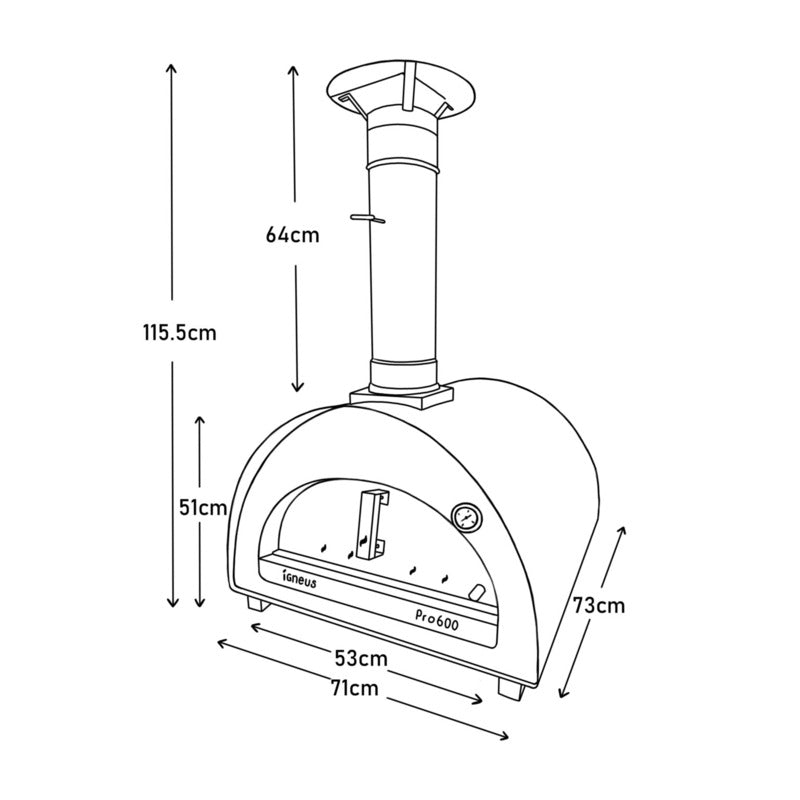 Igneus Pro 600 dimensions and measurements