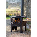 Medium Outdoor Wood Burner BBQ door open with pork Firepits UK
