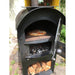 Modular Kitchen Tall Pizza Oven Firepits UK Fire Cage Open with Pizza Close-up with logs