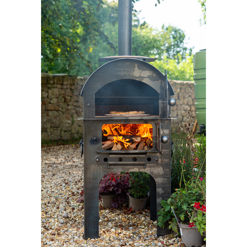 Modular Kitchen Tall Pizza Oven Firepits UK Oven Lot Fire Cage Open with Pizza