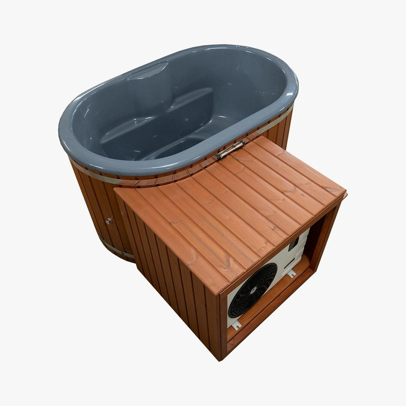 Ofuro tub 2 person angled top view with chiller unit