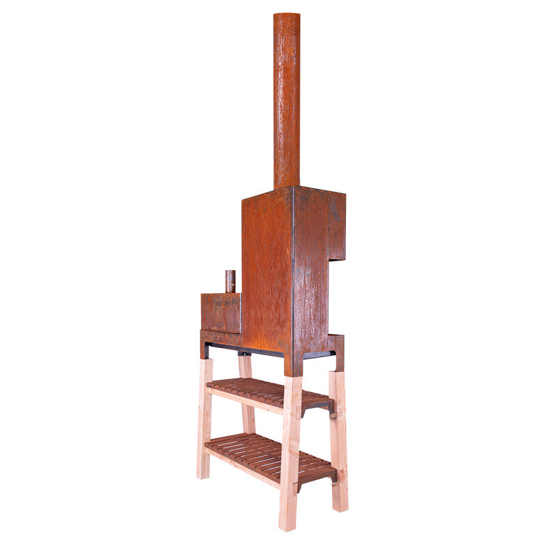 Weltevree_Outdooroven_XL_angled view back with stand