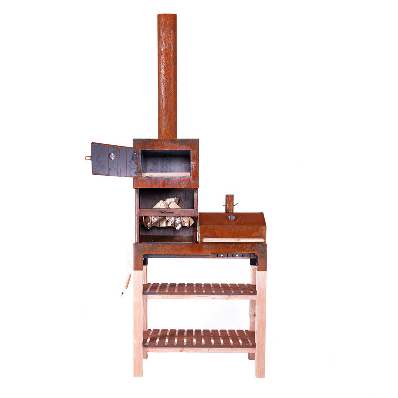 Weltevree_Outdooroven_XL_front on view with stand