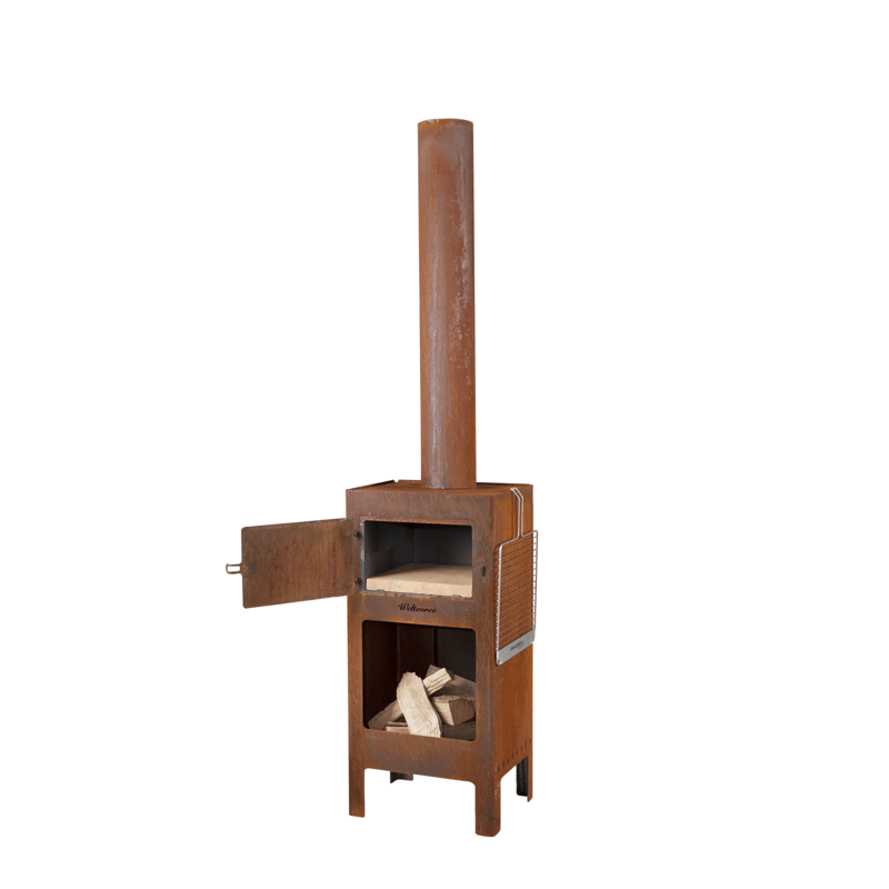 Weltevree_Outdooroven_angle view door open with logs