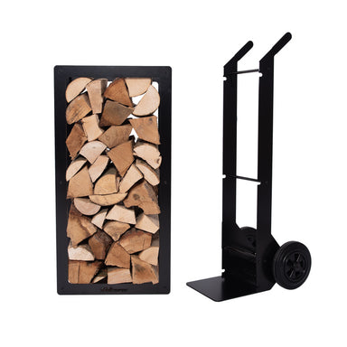 Weltevree_Woodstock_Studio_frame and trolley with logs seperate