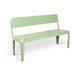 bended bench with back green