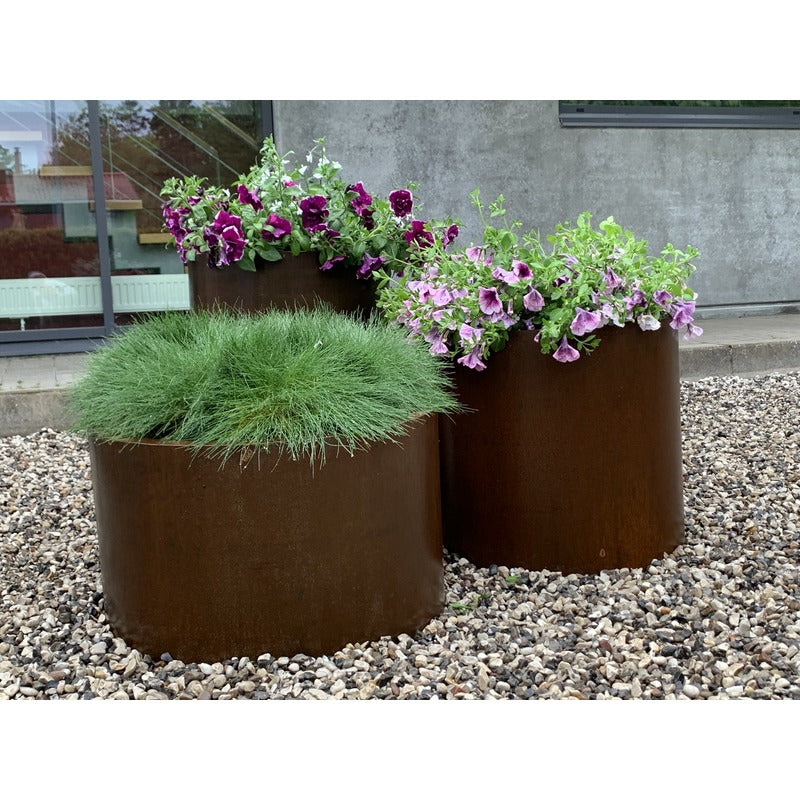 Corten Steel Planters Round