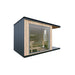 computer generated angled front view of terraced sauna