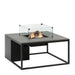 cosiloft 100 fire pit table black grey studio angled view