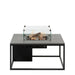cosiloft 100 fire pit table black grey studio front view