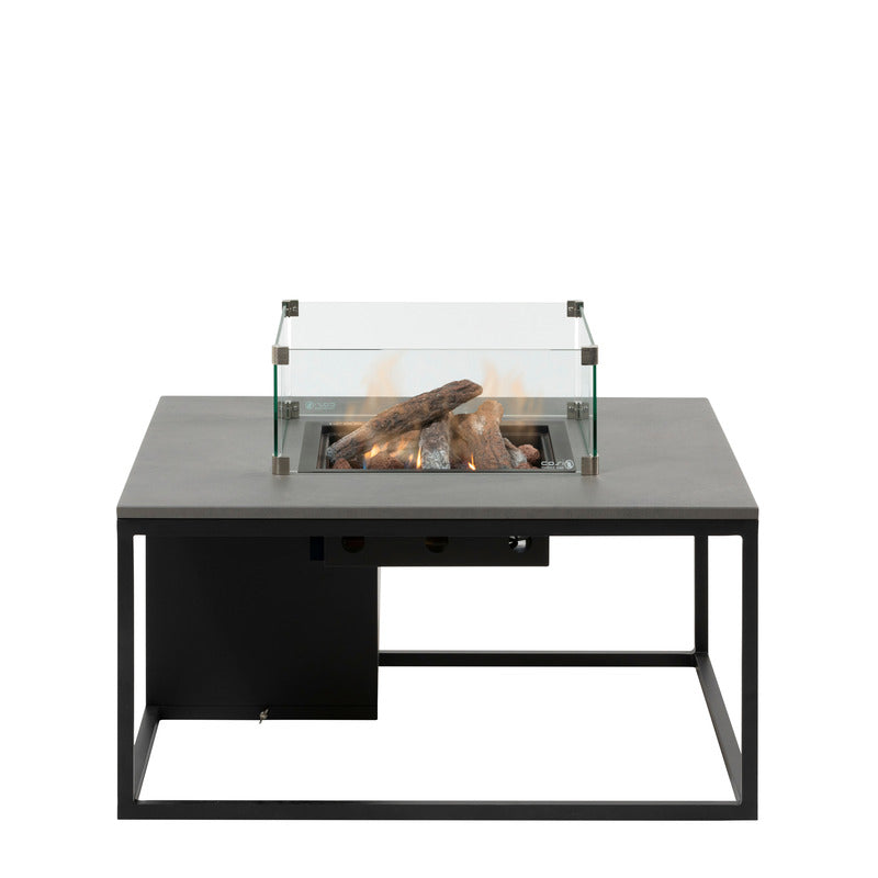 cosiloft 100 fire pit table black grey studio front view