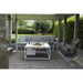 cosiloft 100 fire pit table in white on decking