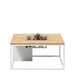 cosiloft 100 fire pit table in white studio front view