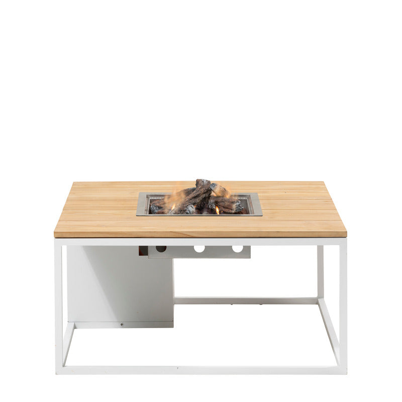 cosiloft 100 fire pit table in white studio front view