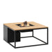 cosiloft 100 fire pit table teak and black studio view
