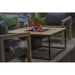 cosiloft 100 fire pit table teak top garden close up