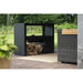 cosivista 120 outdoor fireplace angled view in garden