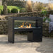 cosivista 120 outdoor fireplace glass front with flames