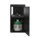 cosivista 120 outdoor fireplace side view with gas bottle