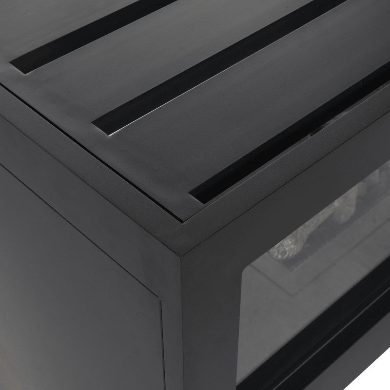 cosivista 120 outdoor fireplace top section close up