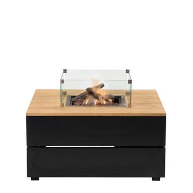 front studio view of cosipure fire table in black