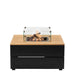 front studio view of cosipure fire table in black