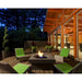 front view of halo fire pit on deckng