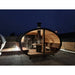 hobbit grill cabin at night with lights on