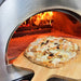 Igneus Pro 600 wood-fired pizza oven cooking mushroom pizza