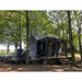 ofuro 2 person tub with wood fire heater next to cabin