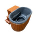 ofuro tub angled view from above with step 