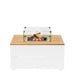 studio view front of cosi fire table in white