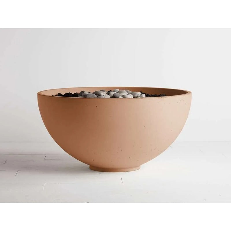studio view of hemi fire bowl in colour  arbutus