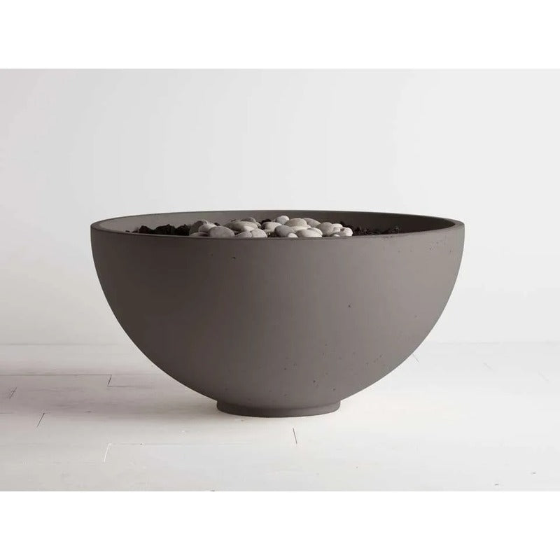 studio view of hemi fire bowl in colour  cinder